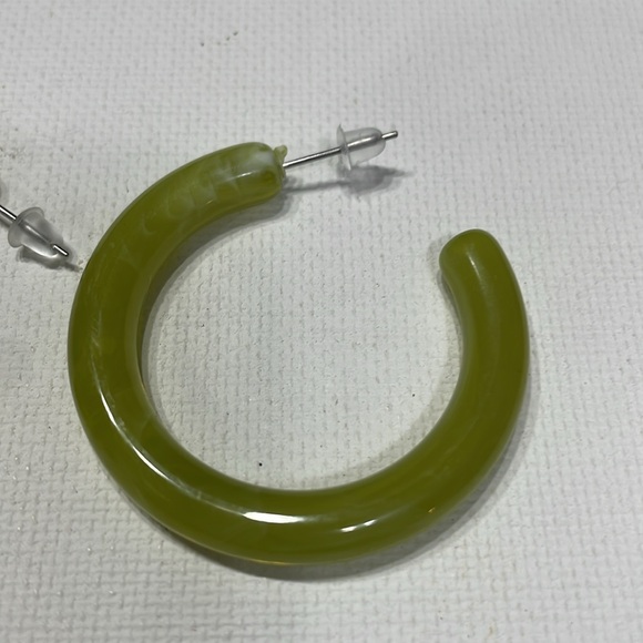 Green Resin Hoops - Picture 7 of 12